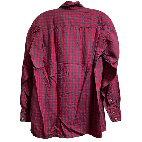 J.G. Hook Red Blue Plaid Long Sleeve Button Up Shirt - Size 8 - Picture 8 of 8